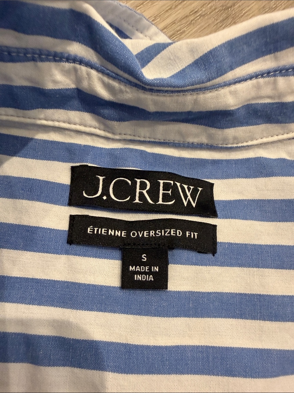 J Crew Étienne oversized shirt in striped lightweight oxford - Picture 5 of 5